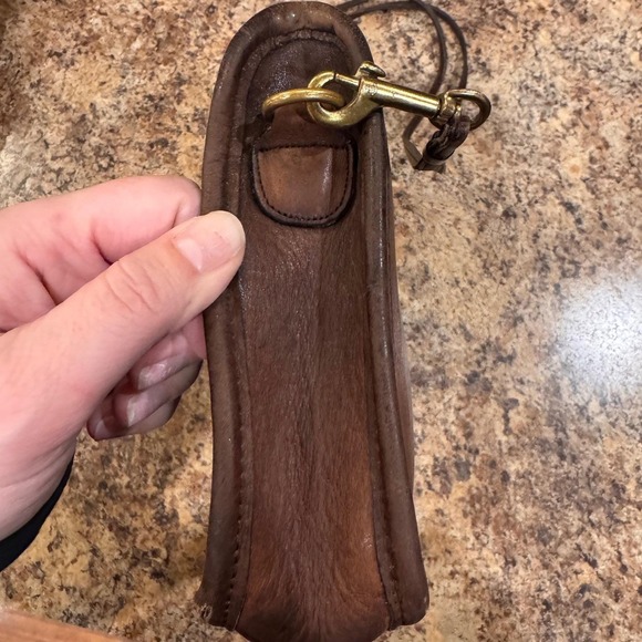 Vintage Early 80's Coach Leather Shoulder Clutch Bag Dark Brown Purse #0132 - Picture 16 of 16